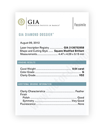 Certificate de calitate a diamantelor